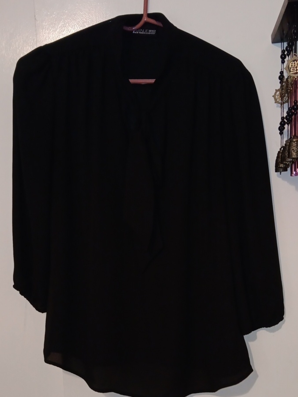 Classic Black Women's Sheer - Elegant Long Sleeve